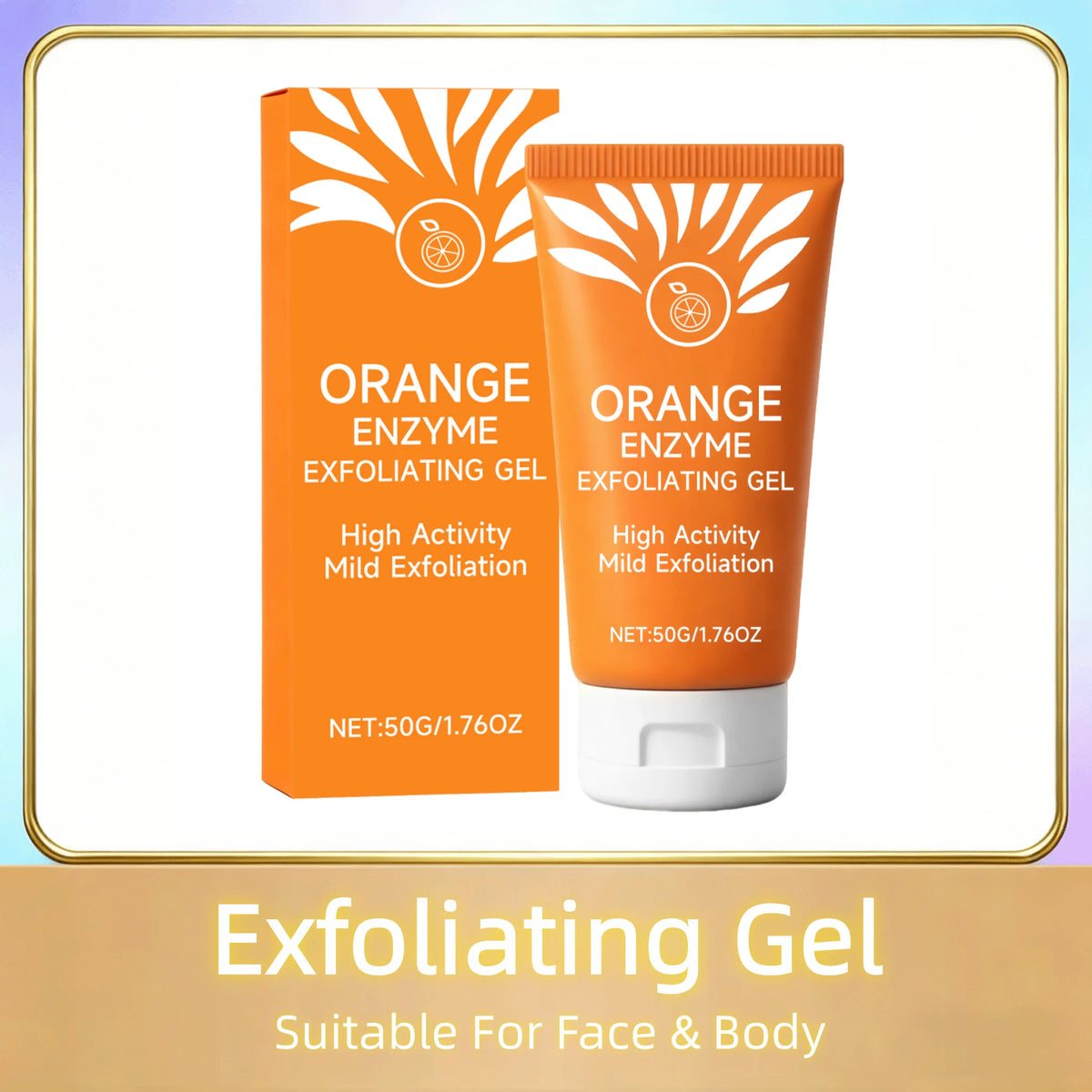 Orange Exfoliating Gel Scrub – Brighten & Deep Cleanse 50g Exfoliating Gel Scrub PLUSH 50g Boxed