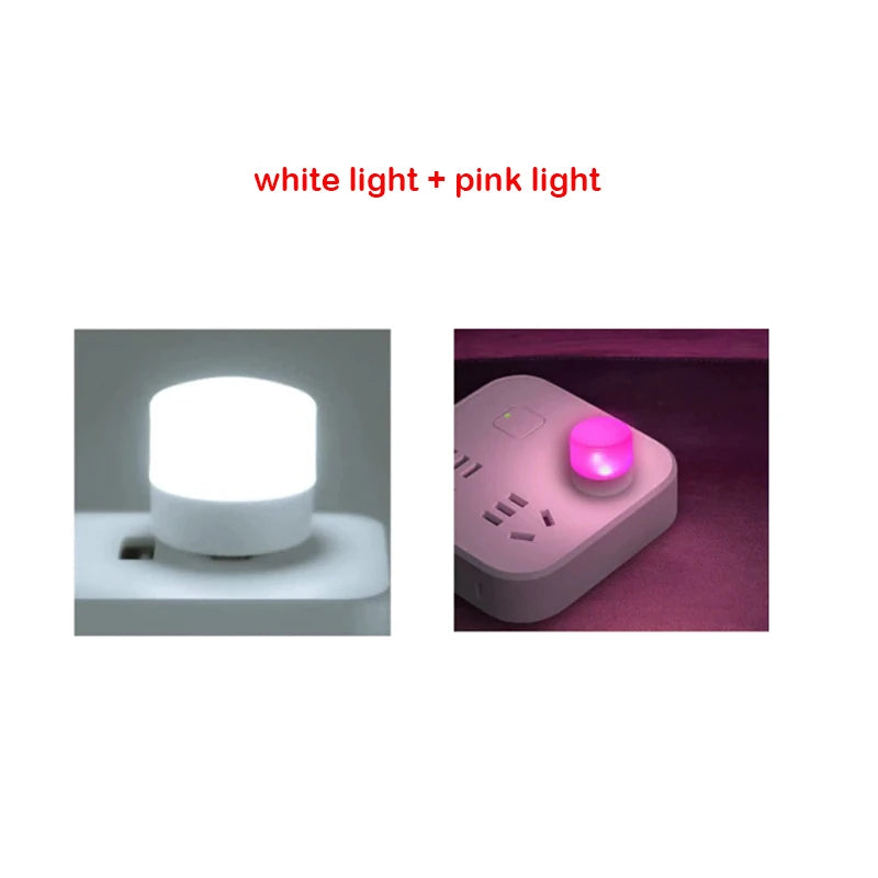 ZWINCKY USB LED Night Light – Mini Plug-In Reading Lamp 1W USB LED Night Light PLUSH 1white 1pink China Mainland