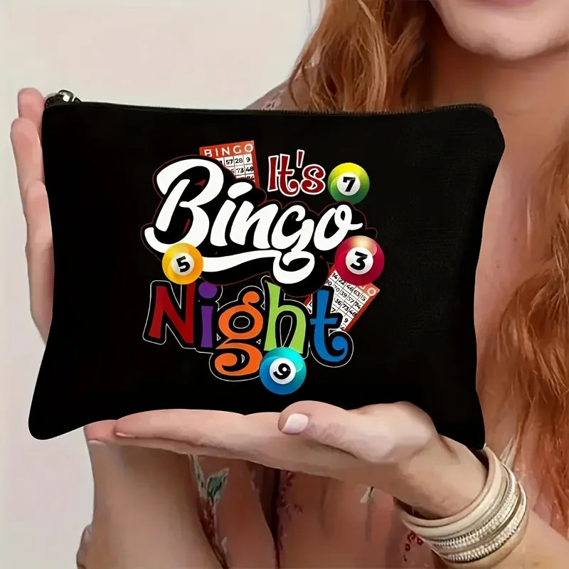 Bingo Night Makeup Bag – Zipper Pouch & Travel Organizer Makeup Zipper Pouch PLUSH
