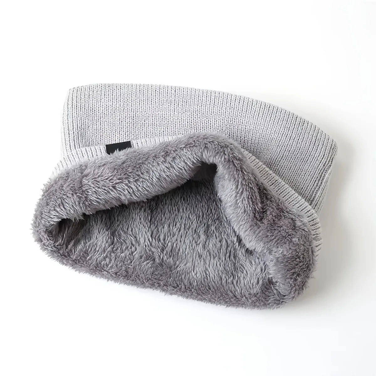Winter Knitted Neck Gaiter & Fleece Face Mask – Windproof Scarf Neck Gaiter Scarf PLUSH