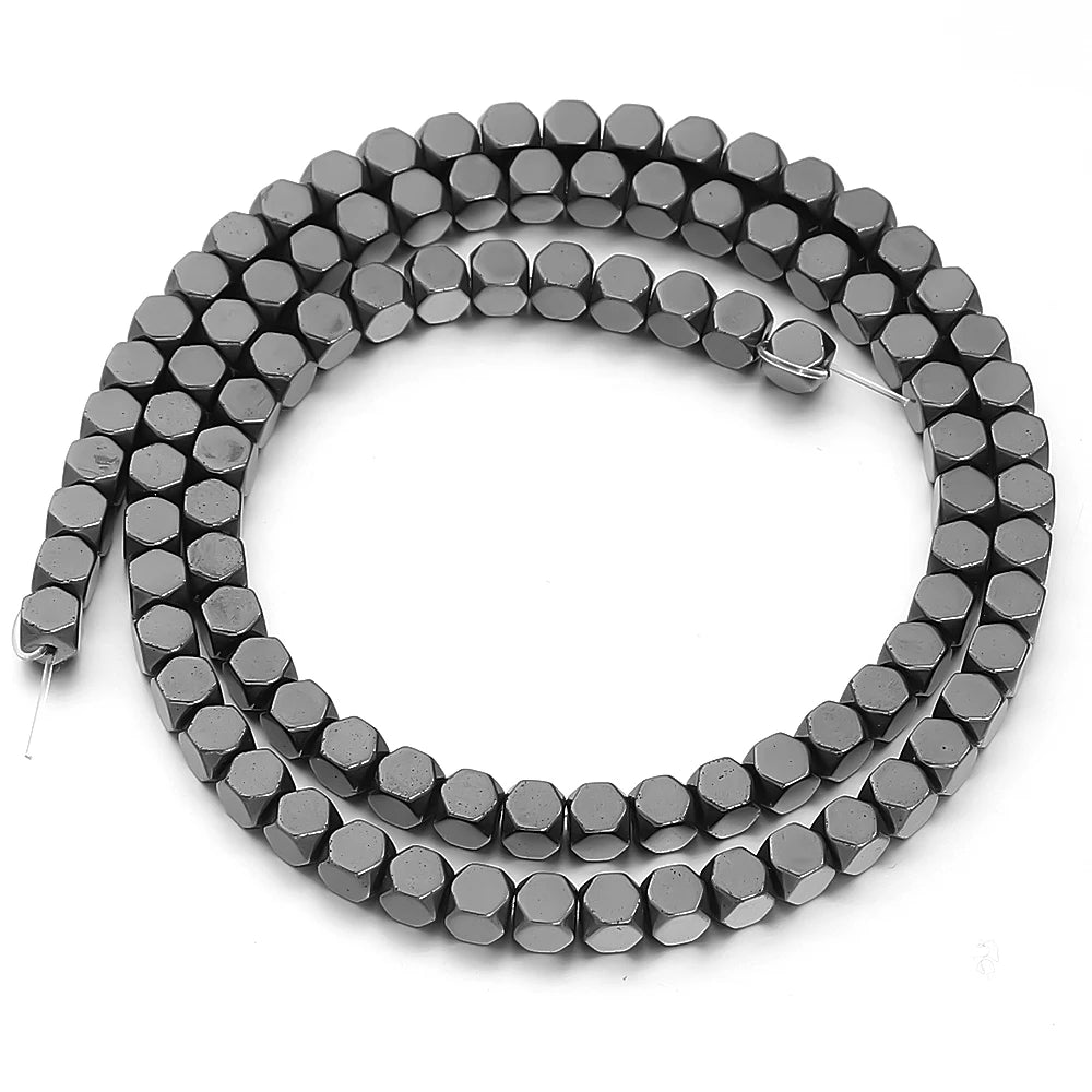 Multicolour Faceted Hematite Octagon Beads – DIY Jewelry Loose Stone Beads PLUSH black 4mm hole 1mm