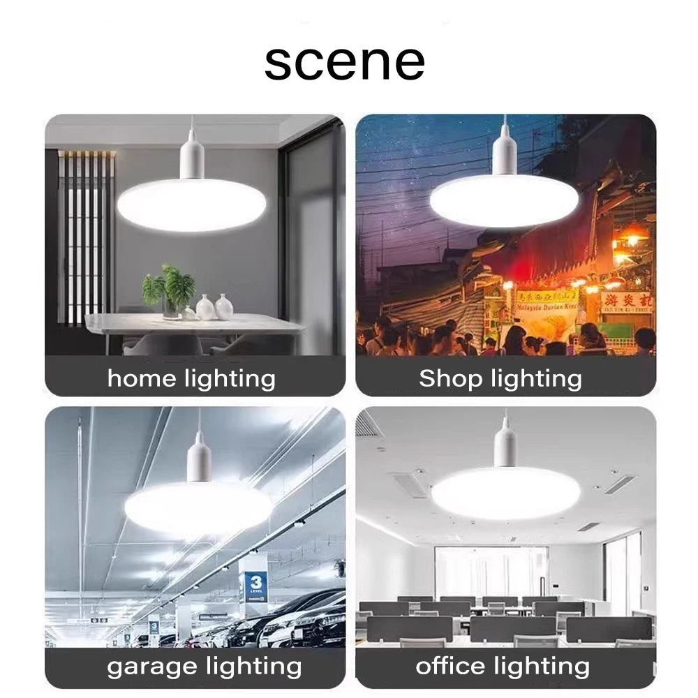 E27 LED Bulb 20W–100W UFO Globe 270° Beam Energy Saving LED Globe Bulb PLUSH