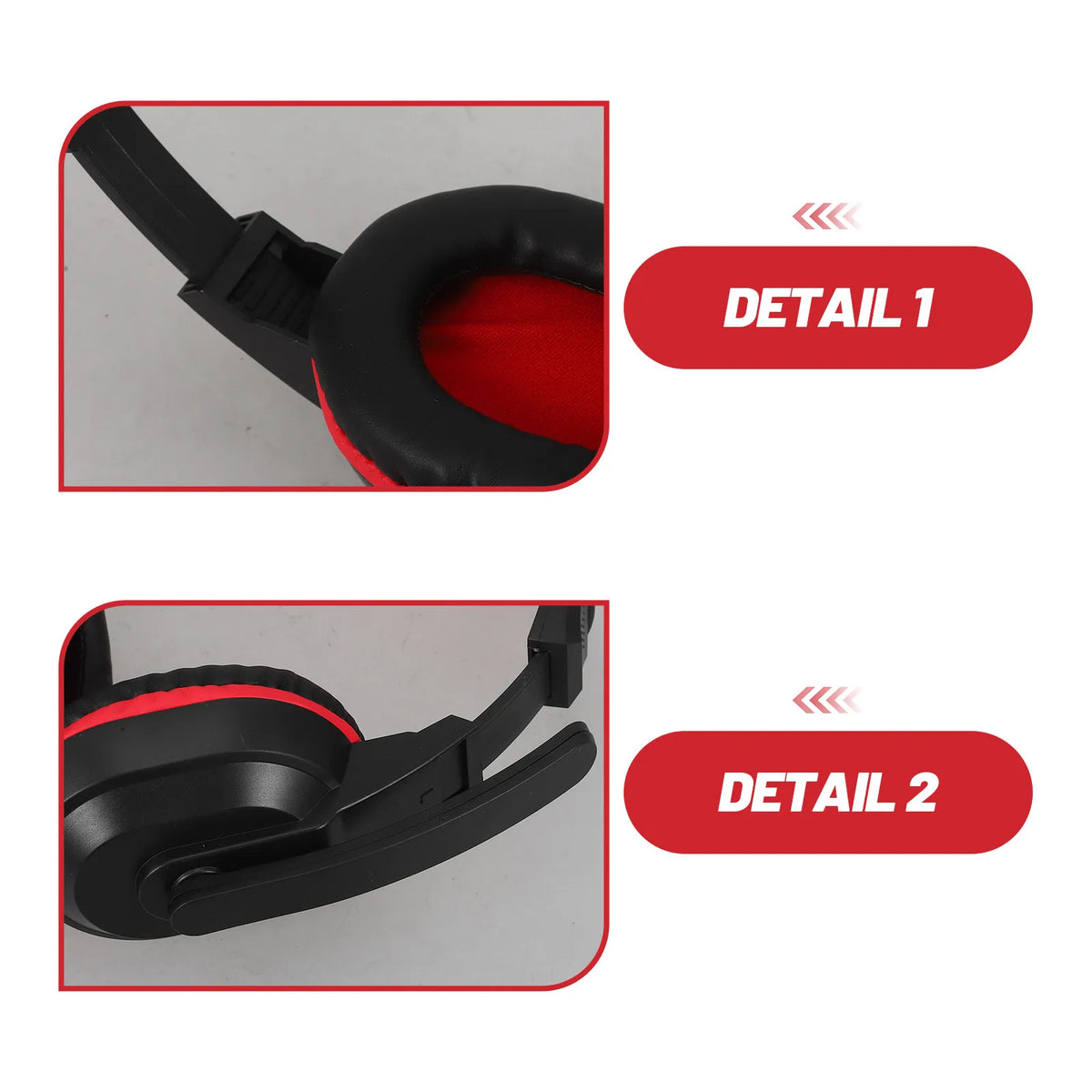 Foxnovo Over-Ear Wired Headset with Mic | Stereo Headphones Wired Headset PLUSH
