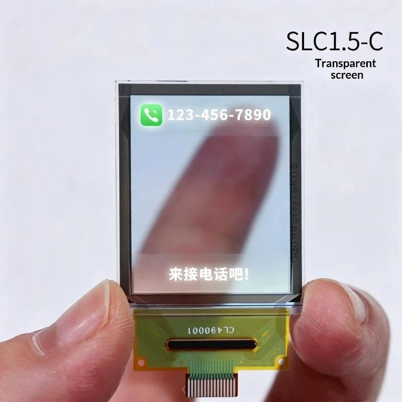 1.5" Transparent PMOLED 128x64 65K Color SPI Display – DIY OLED Display Module PLUSH A