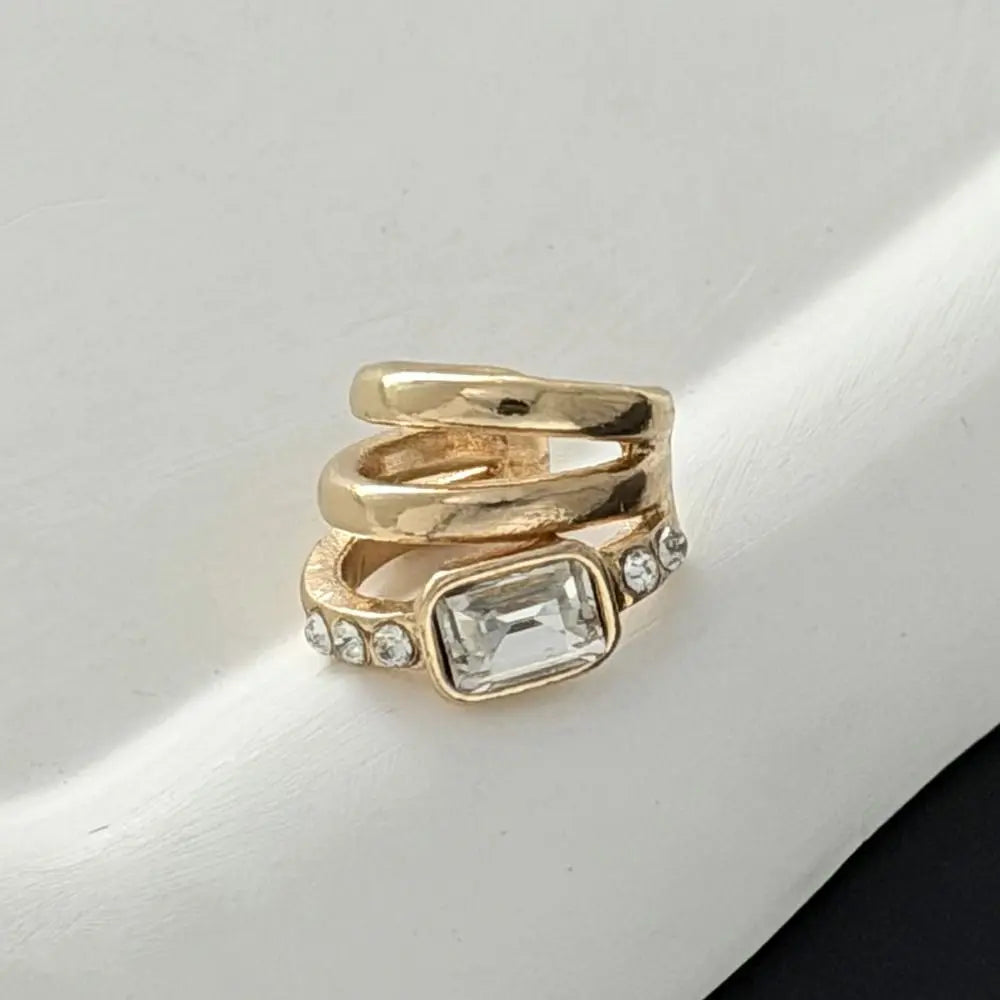 C-Shape Ear Cuff Multi-Layer Zircon Earrings – Gold & Silver Ear Cuff Earrings PLUSH