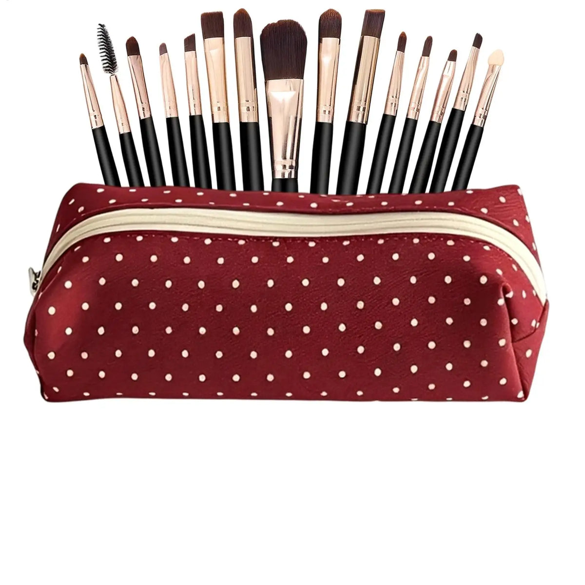 Dot Pencil Case – Large Canvas Stationery Organizer Bag Pencil Case PLUSH