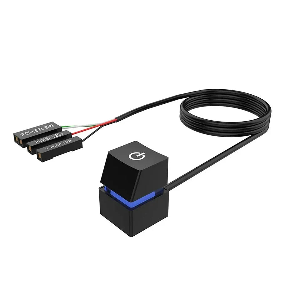 2M PC External Power Button Switch Extension Cable – On/Off PC Power Switch Cable PLUSH Type C
