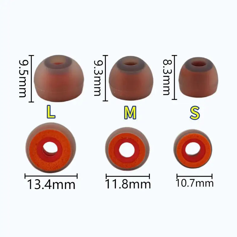 Memory Foam Silicone Earbud Tips – 1 Pair In-Ear Covers Earbud Tip Covers PLUSH