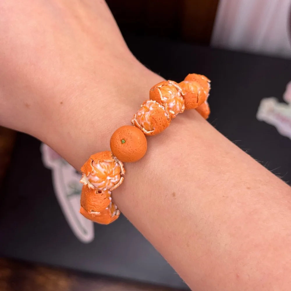 Resin Fruit Beaded Bracelet | Y2K Boho Summer Jewelry Beaded Bracelet PLUSH Style 9