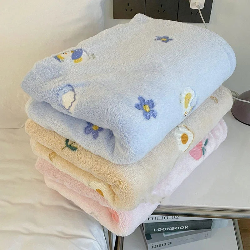 Coral Fleece Nap Blanket – Baby, Office & Dorm | Autumn Winter Coral Fleece Blanket PLUSH