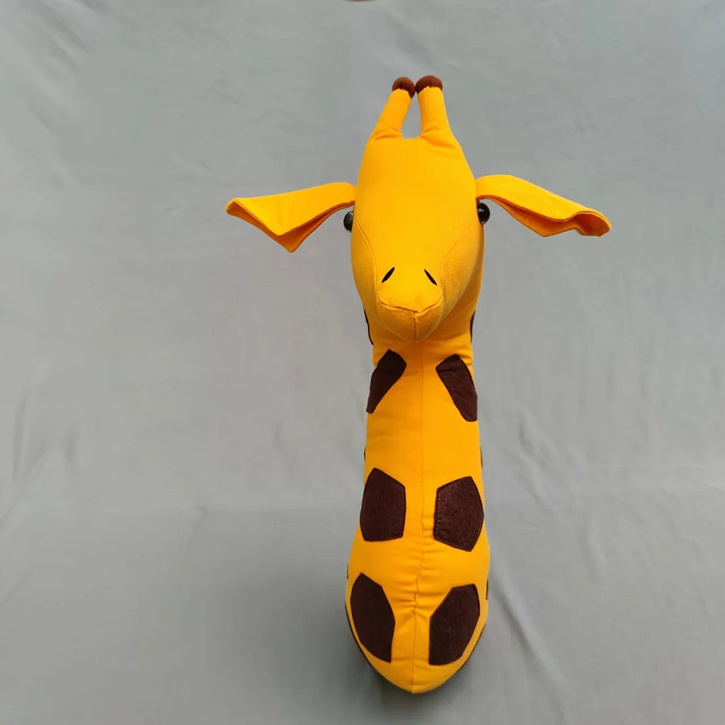 3D Giraffe Head Wall Hanging – Nordic Style Home Décor Wall Hanging Ornament PLUSH Orange