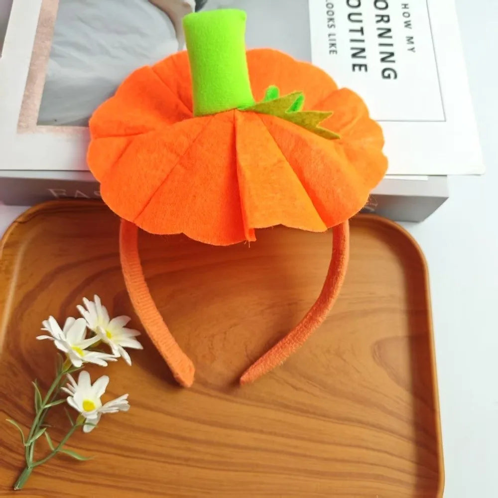 Halloween Pumpkin Headband – Festive Party Hair Hoop Halloween Headband PLUSH