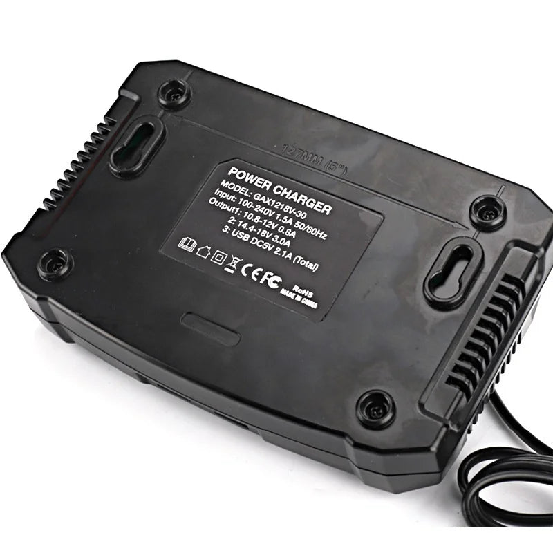 GAX1218V Dual Port Battery Charger for Bosch 10.8V–20V Tools Power Tool Charger PLUSH