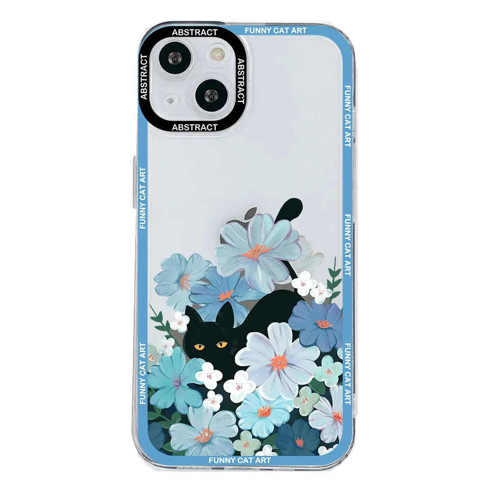 Van Gogh Starry Night Cat Transparent iPhone Case – TPU Cover Phone Case PLUSH