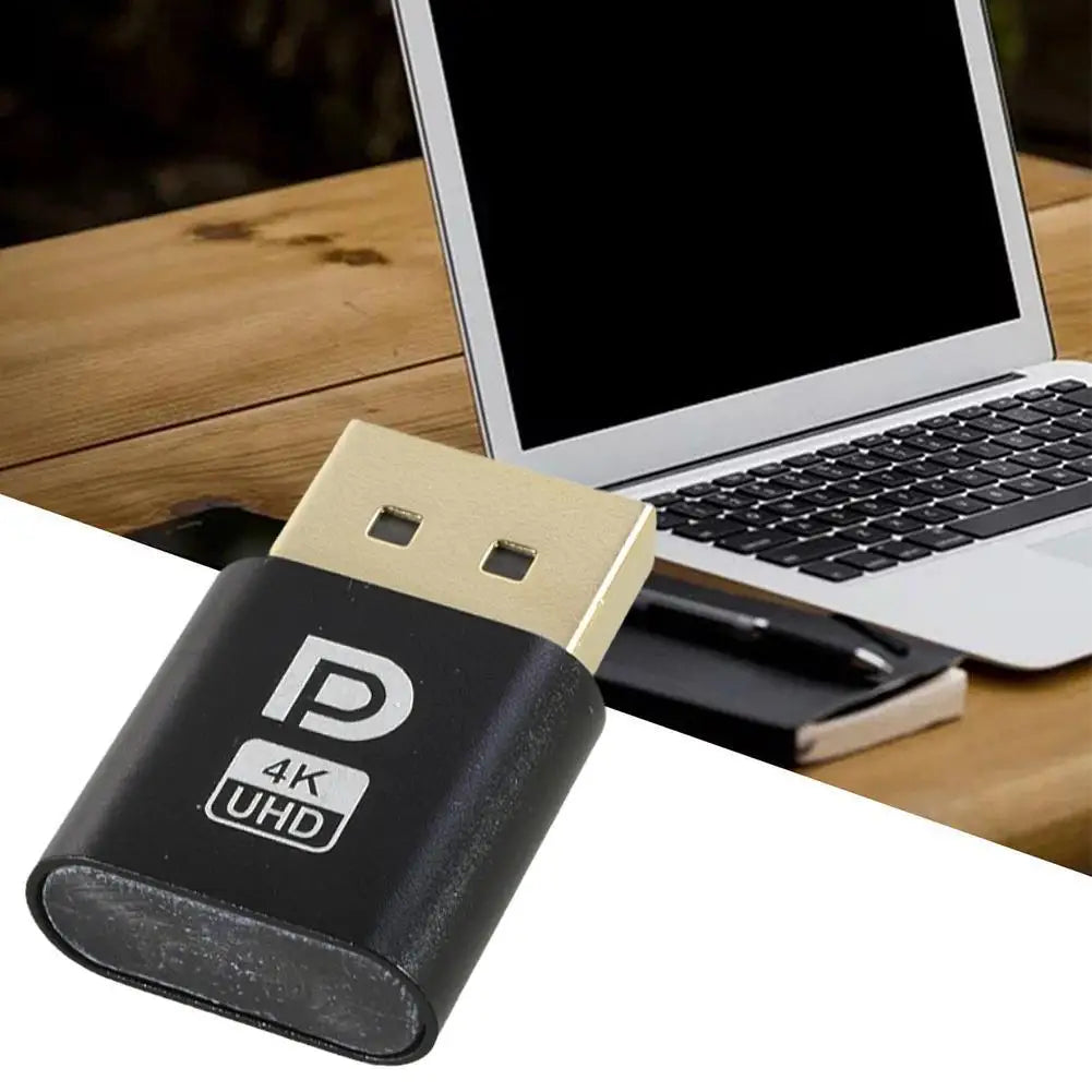 DisplayPort Dummy Plug – Headless EDID Virtual Display Emulator Display Emulator Adapter PLUSH