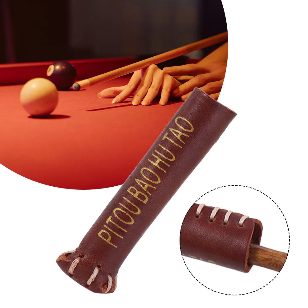 Leather Billiard Cue Tip Protector – Snooker & Pool Cover Cue Tip Protector PLUSH