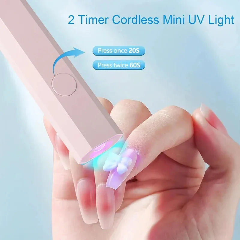 Portable UV LED Nail Lamp – USB Rechargeable Gel Dryer UV LED Nail Lamp PLUSH