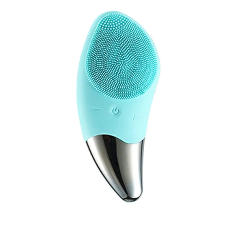 Sonic Electric Face Cleansing Brush & Skin Massager Facial Cleansing Brush PLUSH Green