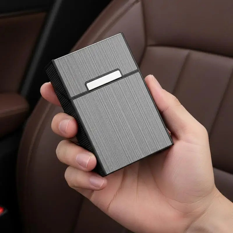 Metal Cigarette Case 20-Capacity Stainless Steel Holder Cigarette Case PLUSH
