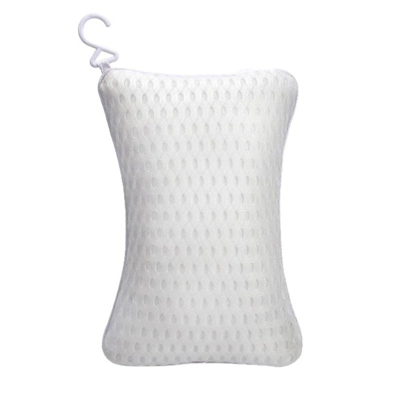 Bathtub Pillow – Spa Shower Headrest & Neck Support Cushion Bathtub Spa Pillow PLUSH WHITE