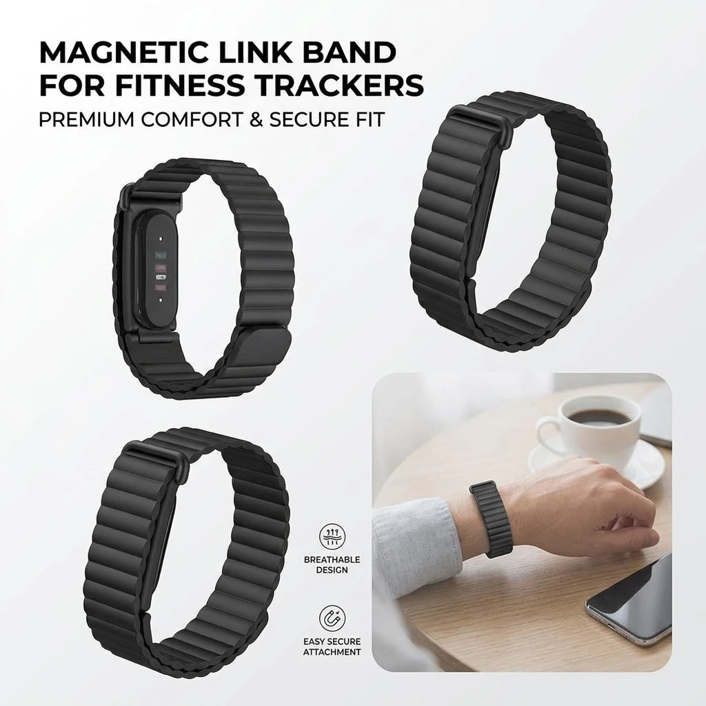 Silicone Magnetic Band for Fitbit Air – Replacement Wristband Fitness Tracker Band PLUSH