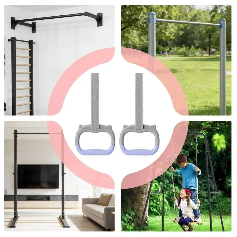 Gymnastic Rings with Adjustable Straps – Pull Up Bar Fitness Gymnastic Rings PLUSH