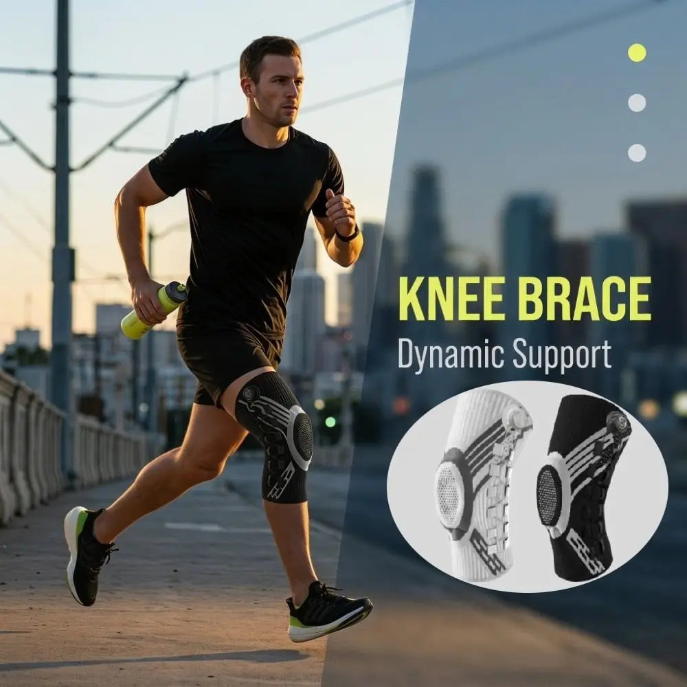 Adjustable Knob Knee Brace – Elastic Non-Slip Sport Support Knee Brace Support PLUSH
