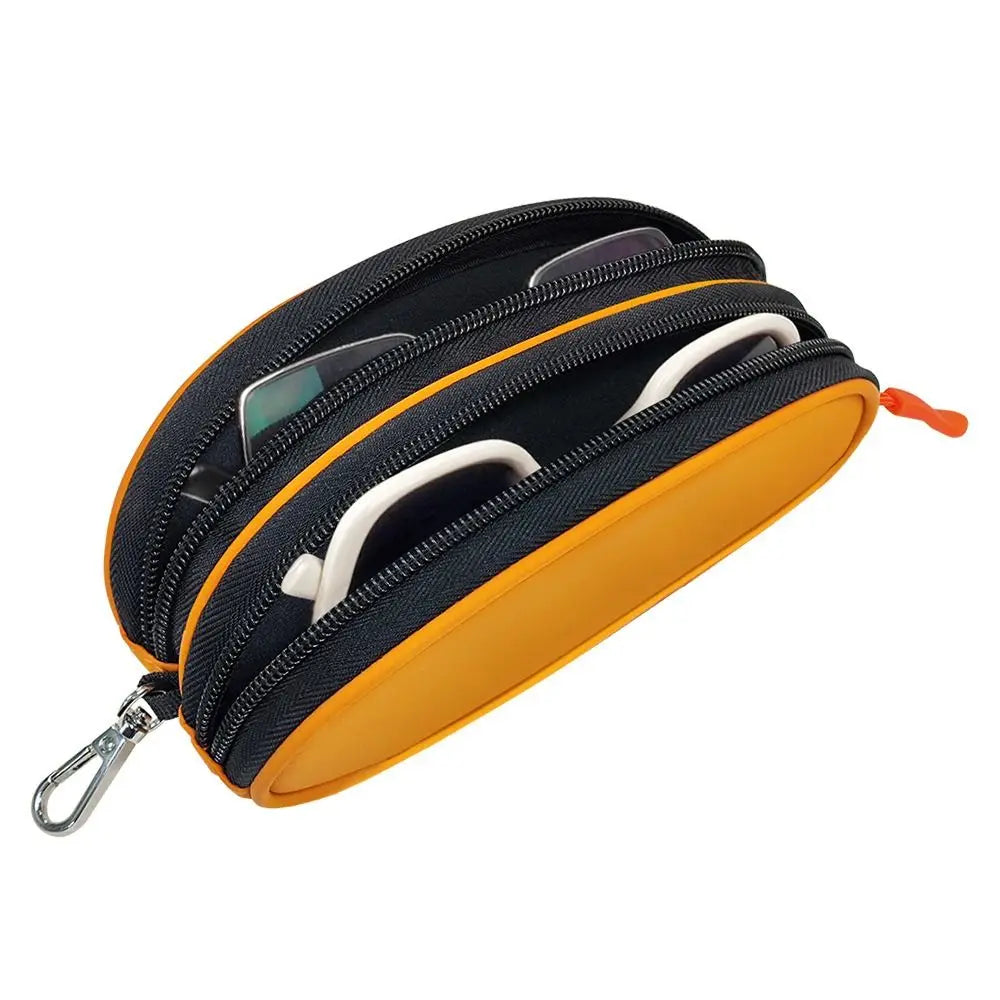 Double-Layer Eyewear Organizer Bag with Key Ring – 2 Slots Eyewear Organizer Bag PLUSH
