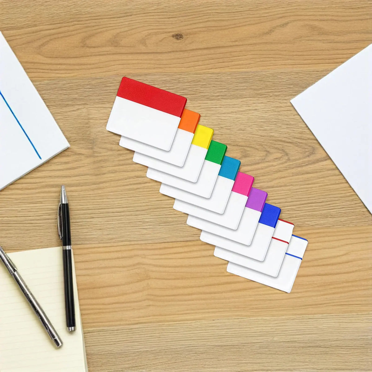 Waterproof Writable Semi-Transparent Sticky Index Tabs – 10 Books Sticky Index Tabs PLUSH