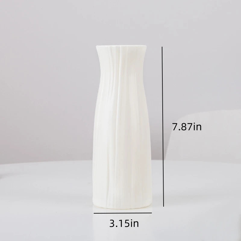 Nordic Minimalist Plastic Flower Vase – Home & Wedding Décor Decorative Vase PLUSH