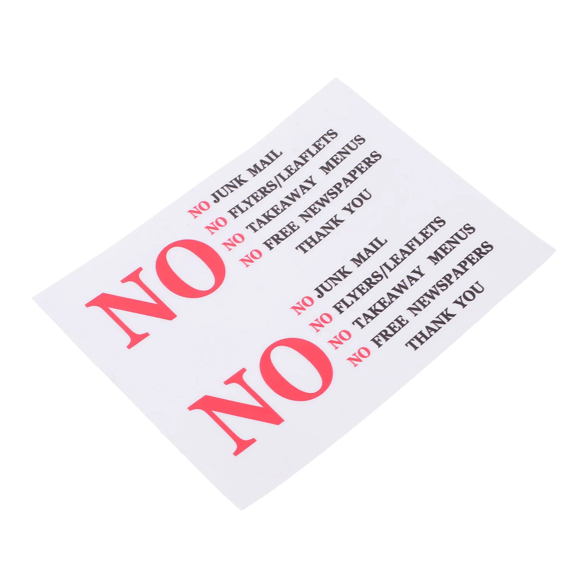 No Junk Mail Mailbox Warning Sticker – Weather-Resistant PVC Mailbox Warning Sticker PLUSH