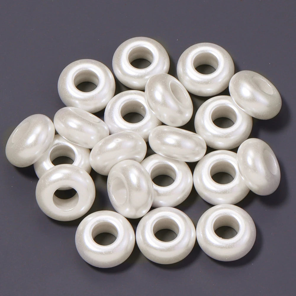 50pcs 11mm Multicolor Acrylic Donut Spacer Beads | DIY Jewelry Acrylic Spacer Beads PLUSH beige
