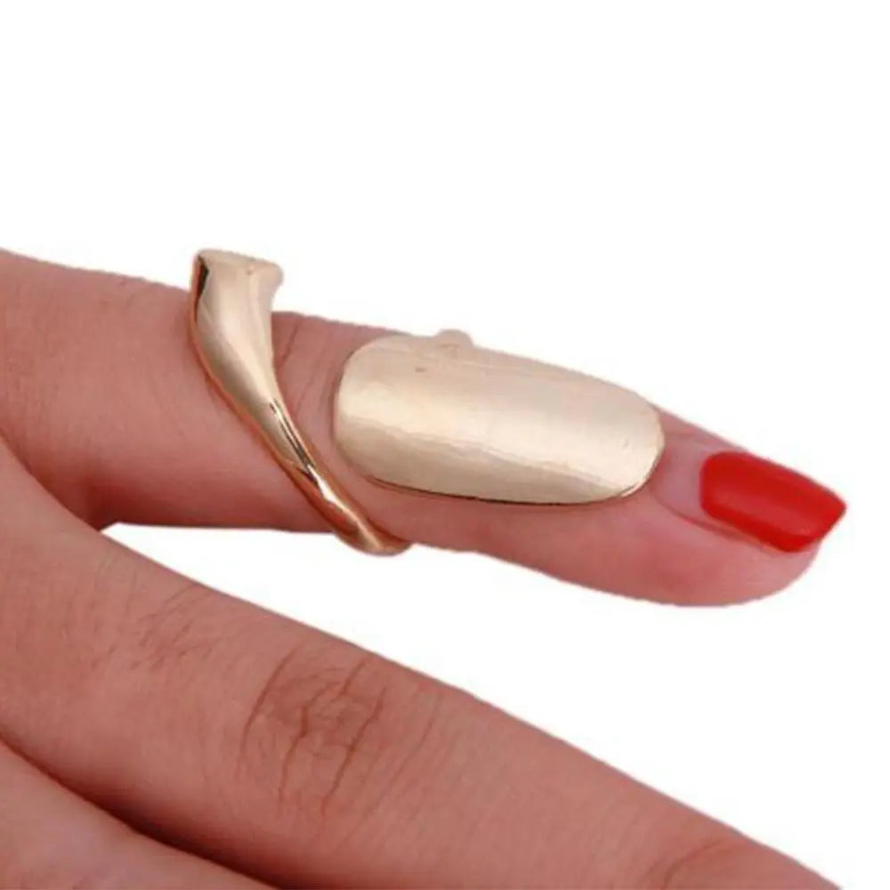 Zinc Alloy Fingernail Ring – Gold & Silver Fashion Jewelry Fashion Ring PLUSH