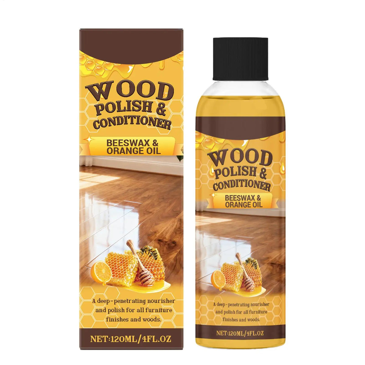 120ml Wood Floor Scratch Repair Spray – Polish & Restore Shine Wood Floor Restorer PLUSH