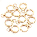 10pcs Alloy Swivel O Ring Spring Clasp Split Keyring DIY Jewelry Findings PLUSH light gold