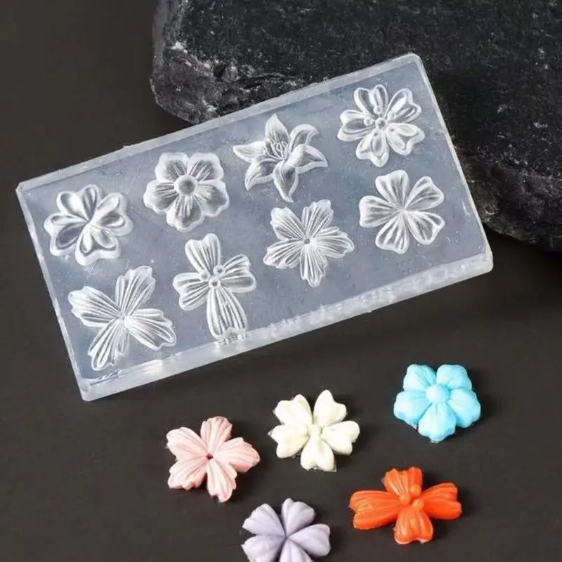 Silicone 3D Flower Nail Art Mold – Reusable Petal Template Nail Art Mold PLUSH