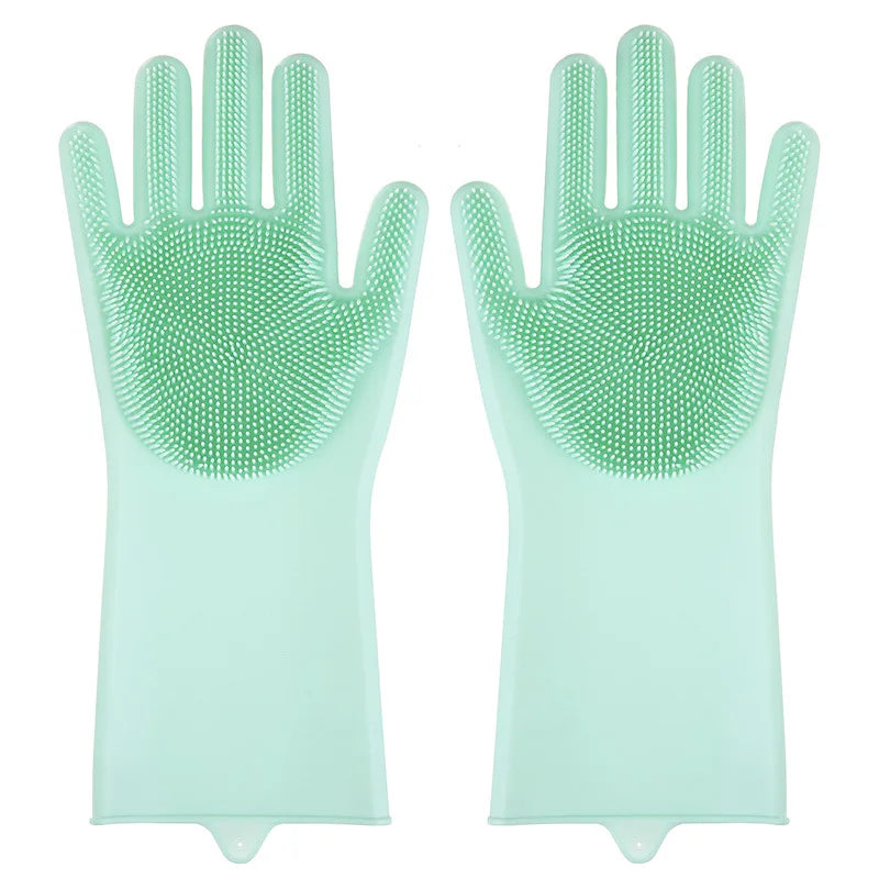 Silicone Pet Grooming Glove – Dog & Cat Hair Removal Brush Pet Grooming Glove PLUSH green