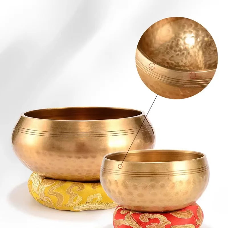 Handmade Brass Tibetan Singing Bowl – Meditation & Yoga Meditation Singing Bowl PLUSH