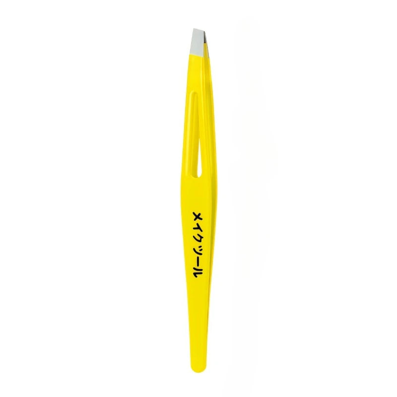 Ouriner Stainless Steel Slant Eyebrow Tweezers | Facial Hair Tool Eyebrow Tweezers PLUSH Yellow