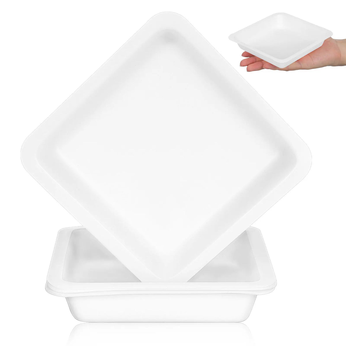 10pcs Plastic Lab Weighing Boats Trays – 250ml Disposable Lab Weighing Boats PLUSH