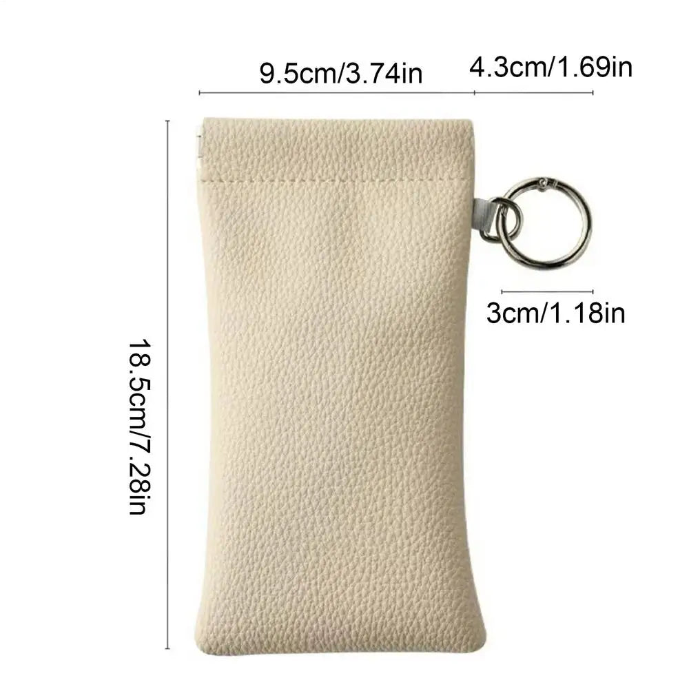Portable PU Leather Sunglass Case with Clip & Magnetic Close Eyeglass Case PLUSH Red
