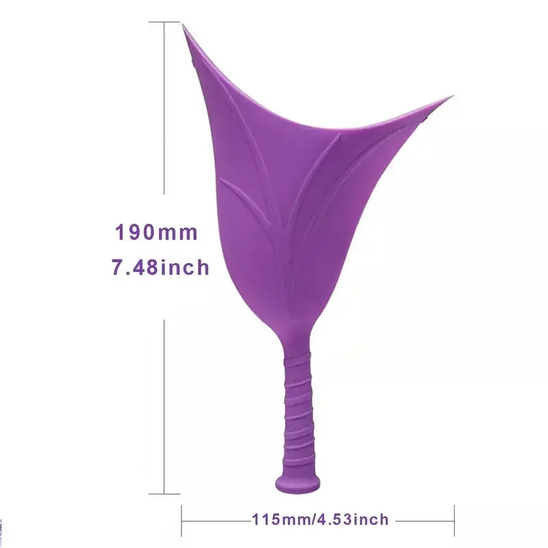 Silicone Female Urinal – Portable Standing Pee Funnel Travel Female Urination Device PLUSH