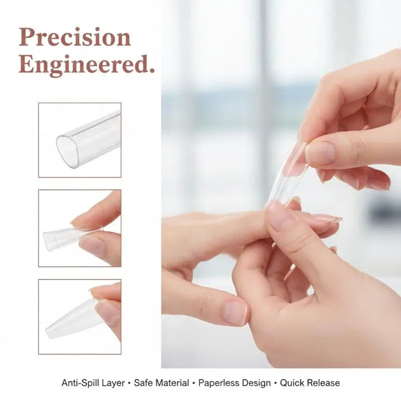 60pcs Nail Dual Forms – Gel & Acrylic Extension Guides Nail Extension Forms PLUSH