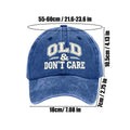 "OLD Don't Care" Embroidered Retro Washed Baseball Cap Baseball Cap PLUSH Blue
