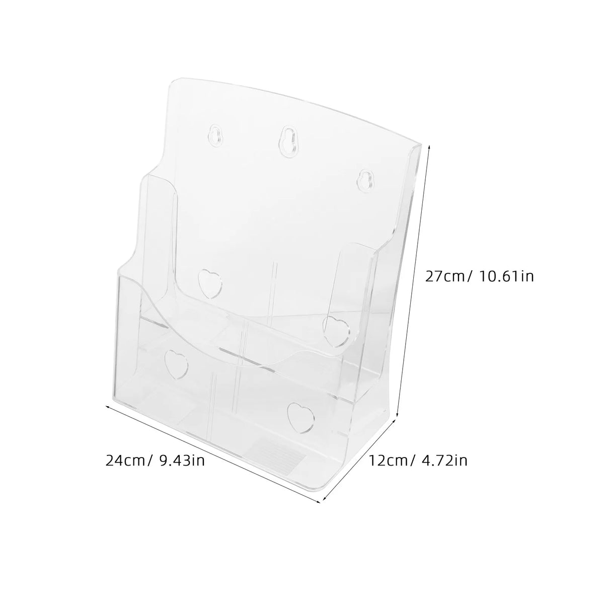 Acrylic Wall & Desk File Holder – A4 Paper Organizer Rack Acrylic File Holder PLUSH