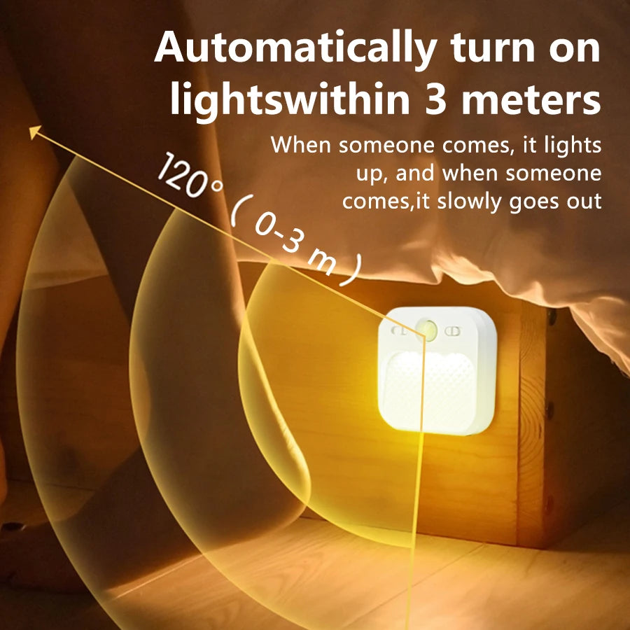 Motion Sensor LED Night Light Rechargeable Dimmable RGB 1-4 Pack Motion Sensor Night Light PLUSH