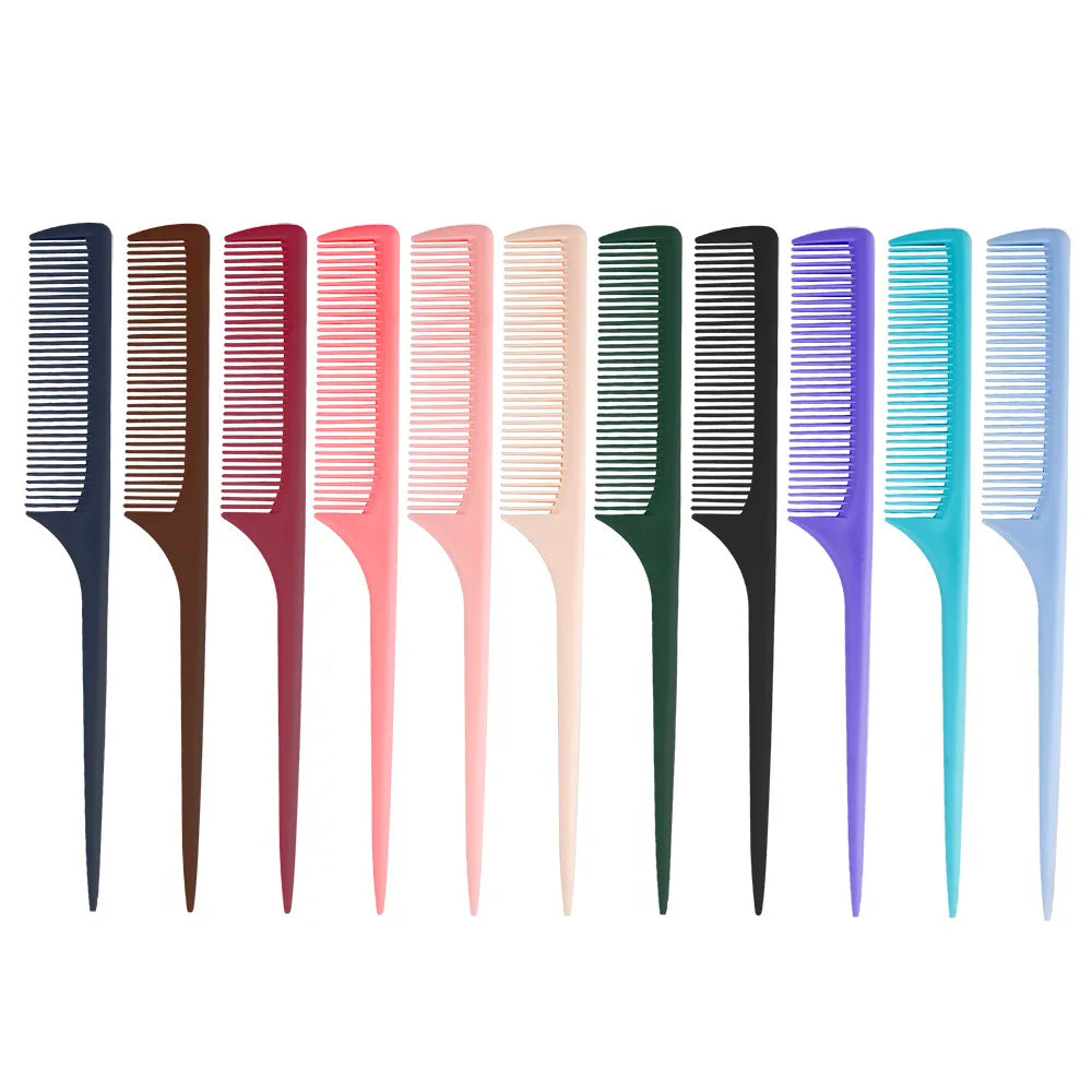 Sharp Pointed Tail Comb – Fine Teeth Hair Styling for Girls Hair Styling Comb PLUSH Random color 1Pc