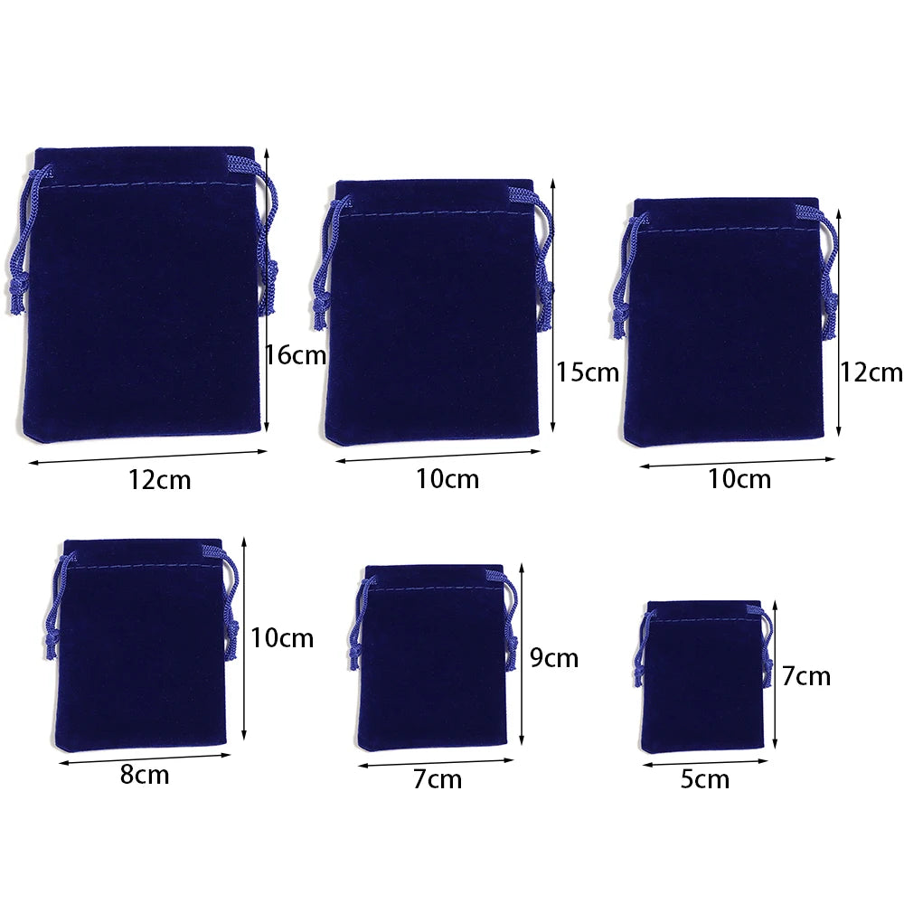 Velvet Drawstring Jewelry Pouches Gift Bags 5-10pcs Jewelry Packaging Pouch PLUSH