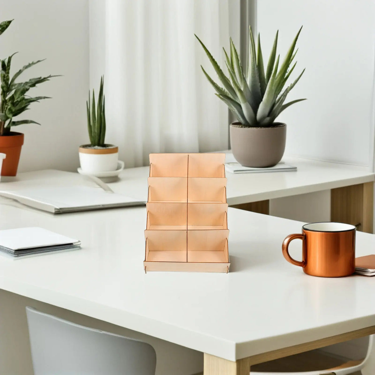 Wood Card Display Stand – Desk & Counter Rack for Cards Card Display Stand PLUSH