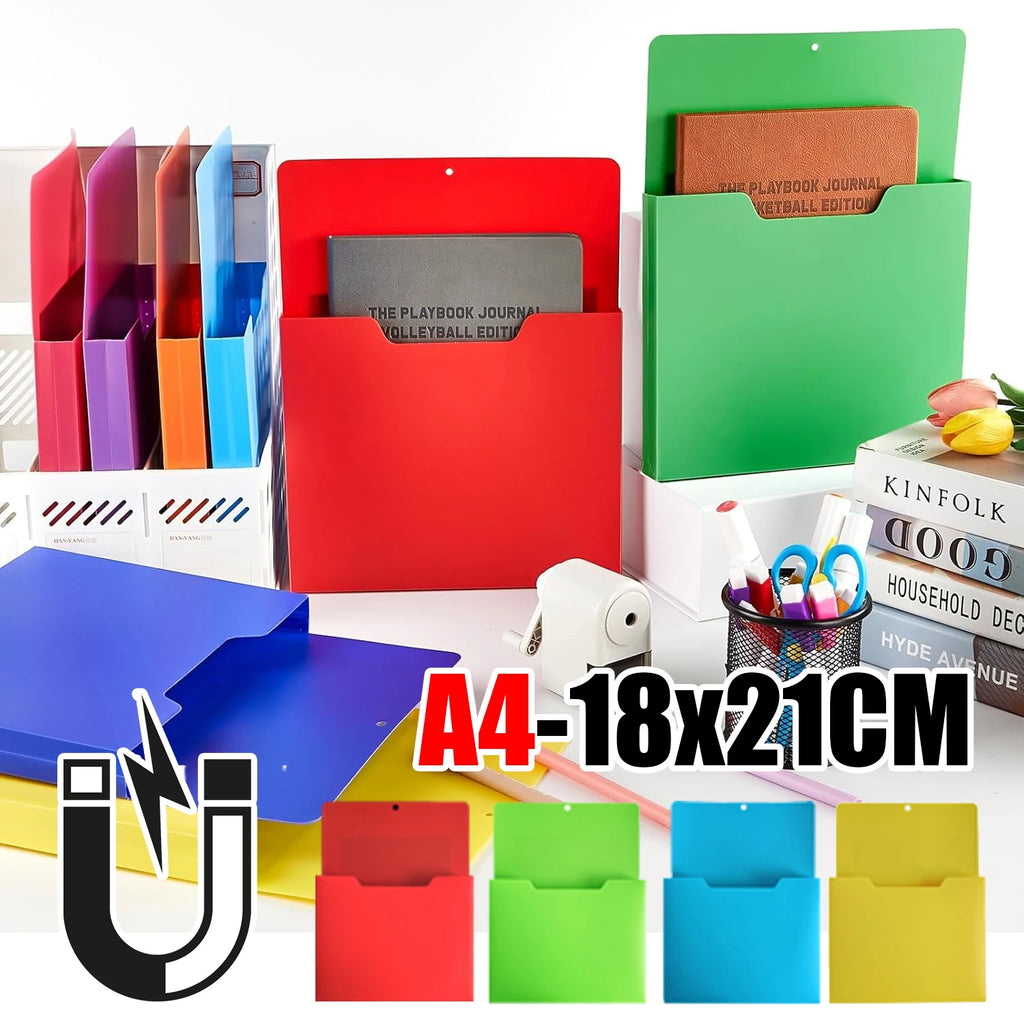 Magnetic Wall Mounted File Box & Document Organizer Rack Wall File Organizer PLUSH